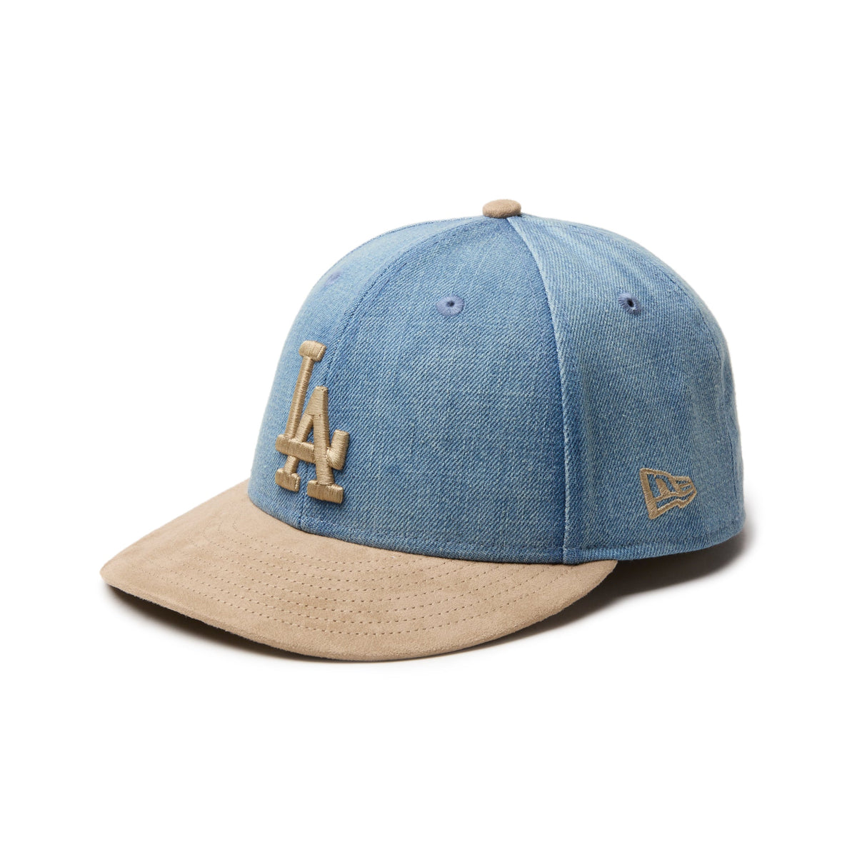 LP 59FIFTY MLB Denim 2-Tone ロサンゼルス・ドジャース ウォッシュドデニム カーキスウェードバイザー | ニューエラ オンラインストア