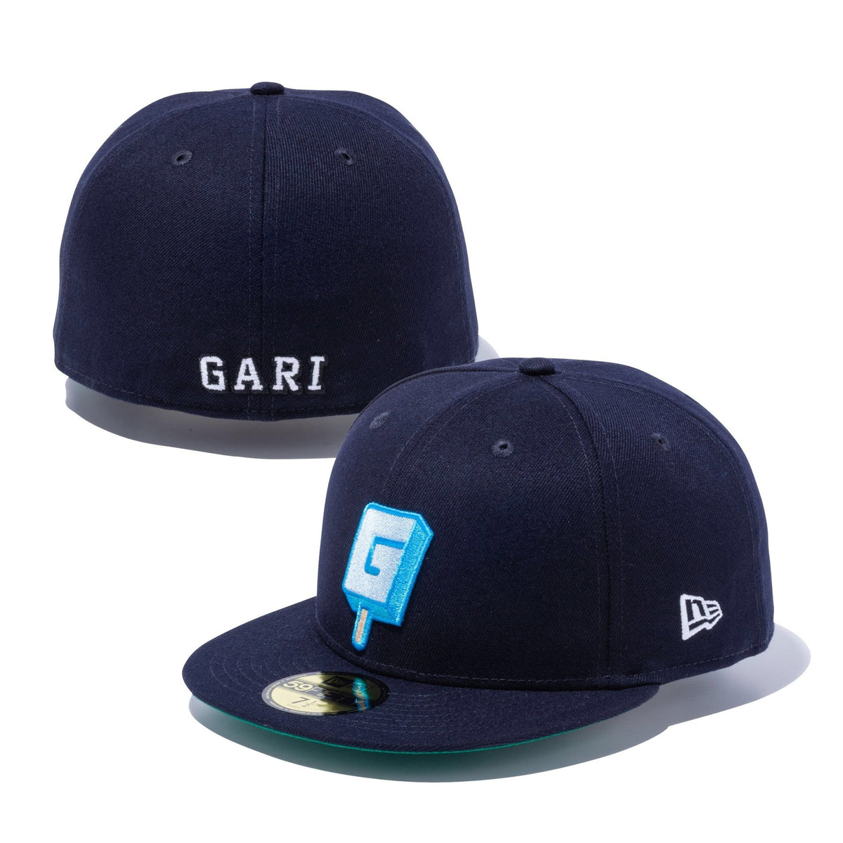 59FIFTY ガリガリ君 Gロゴ ネイビー グリーンアンダーバイザー