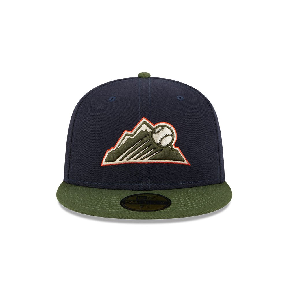 59FIFTY MLB Sprouted コロラド・ロッキーズ ネイビー モスグリーンバイザー | ニューエラオンラインストア