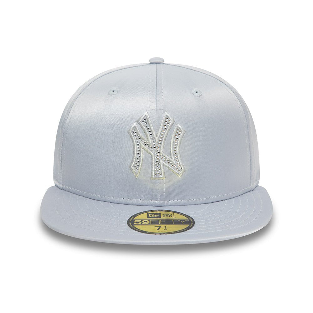 59FIFTY Rhinestone Satin ラインストーン ニューヨーク・ヤンキース パステルブルー