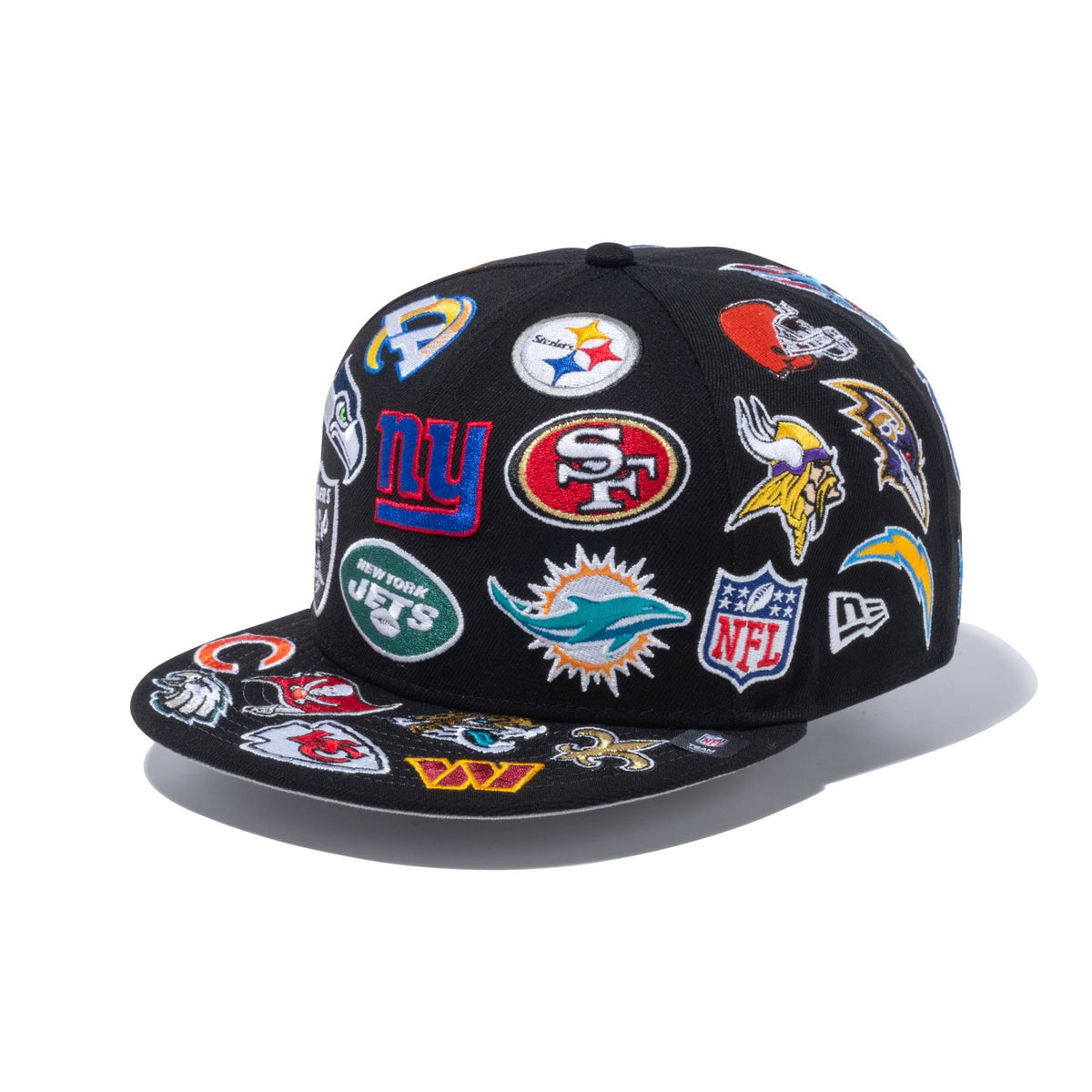 9FIFTY Team Logo Allover NFL ブラック