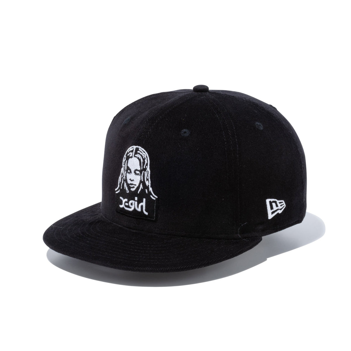 9FIFTY X-GIRL フェイスロゴ ブラックマイクロコーデュロイ