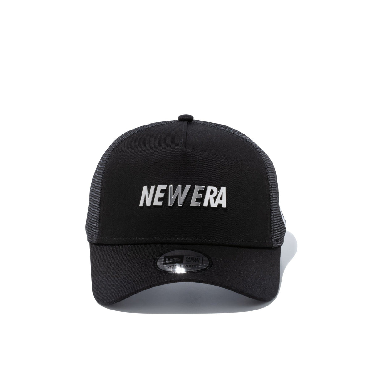 9FORTY A-Frame トラッカー メタルプレート NEW ERA ブラック ブラックメタル