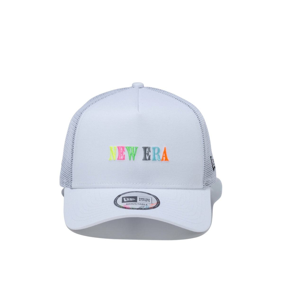 9FORTY A-Frame トラッカー カラフルロゴ NEW ERA ホワイト