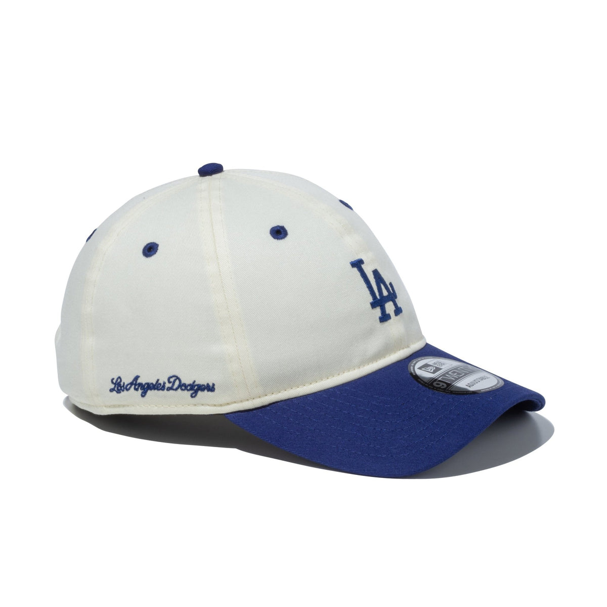 9TWENTY MLB Side Logo ロサンゼルス・ドジャース ミニロゴ クロームホワイト ダークロイヤルバイザー