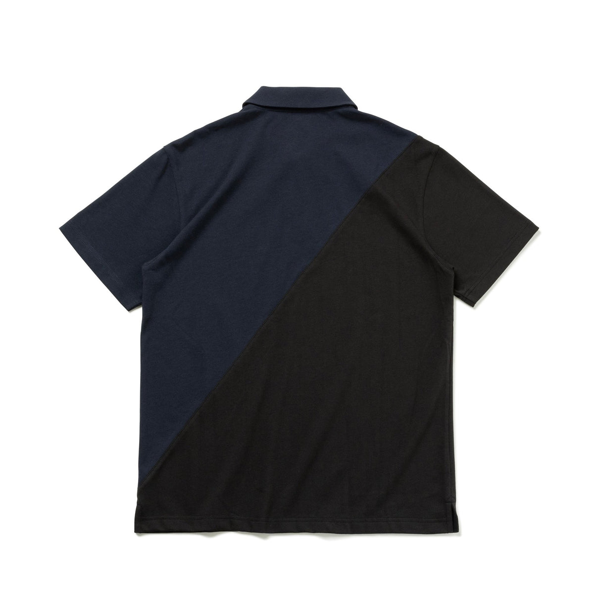 【ゴルフ】半袖 ポロシャツ Color Block Diagonal ネイビー/ブラック 