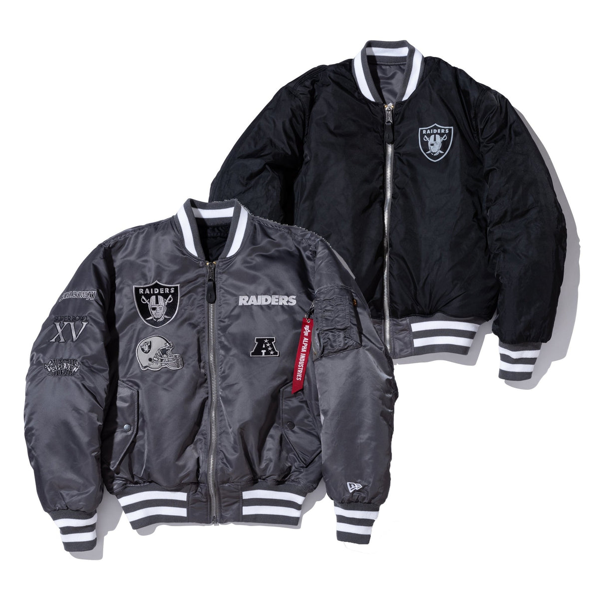 MA-1 NFL x Alpha Industries ラスベガス・レイダース グレー