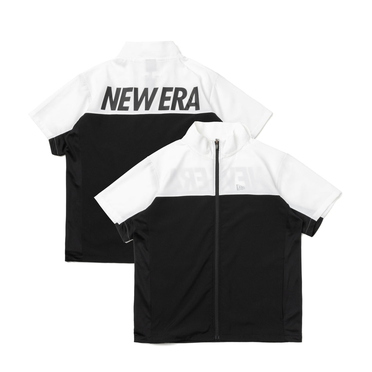 半袖 クロスウェアジャケット NEW ERA ホワイト × ブラック/ブラック【 Performance Apparel 】