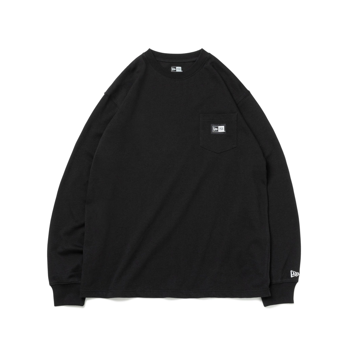 長袖 コットン ポケット Tシャツ Box Logo ボックスロゴ ブラック 