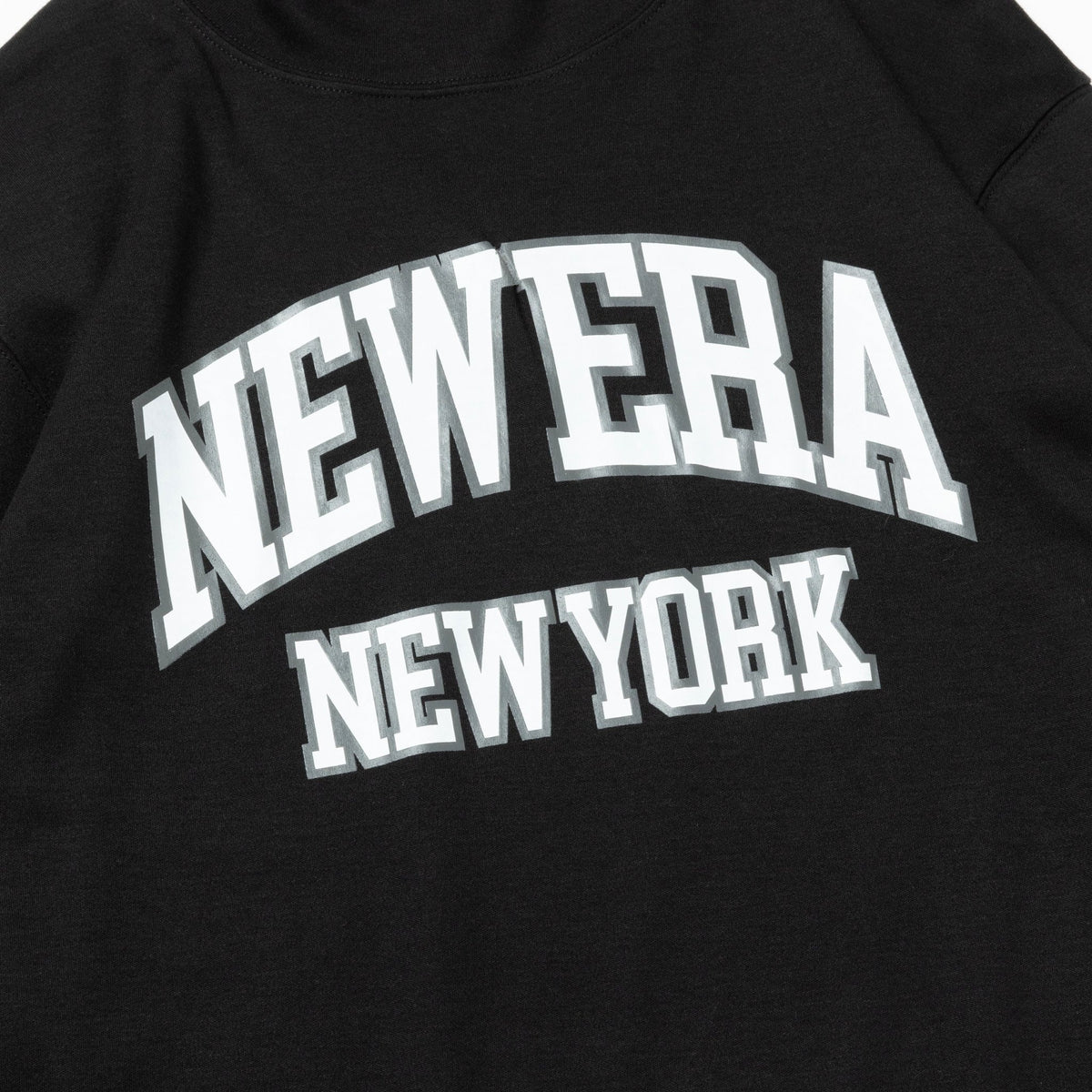【ゴルフ】 ハイカラー 長袖 ウォーム Tシャツ NEW ERA NEW YORK ウィンターコットン ブラック