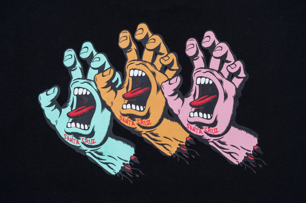 コットン Tシャツ Santa Cruz サンタクルーズ Screaming Hand ブラック