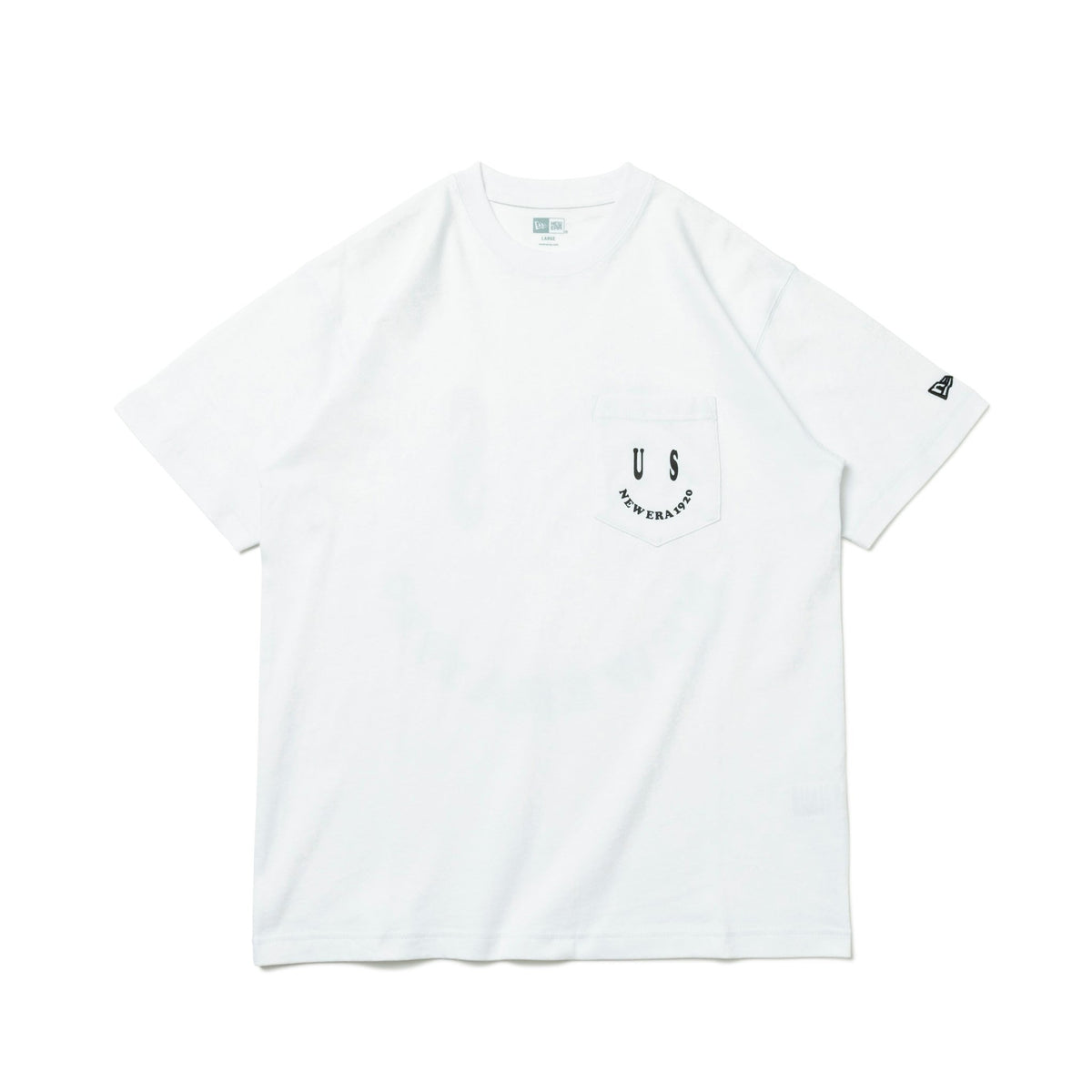 半袖 ポケット コットン Tシャツ Smile US NEW ERA 1920 ホワイト