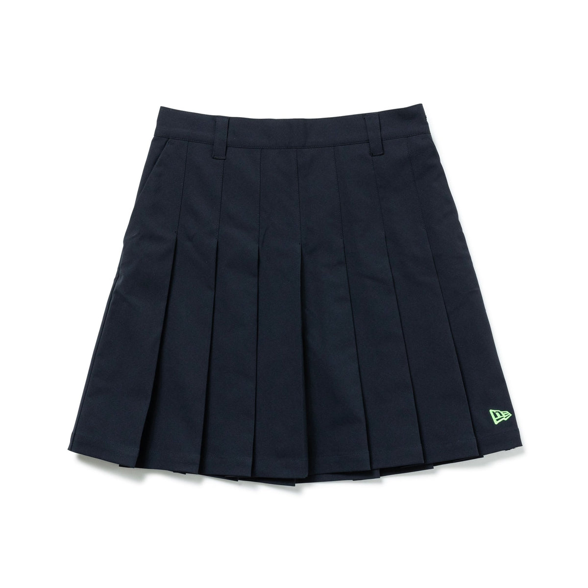 【ゴルフ】 Women's プリーツスカート ネイビー × ネオングリーン 