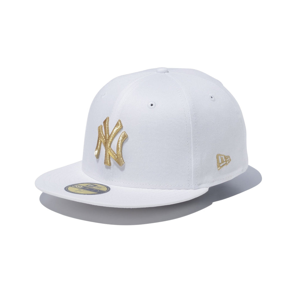 59FIFTY ニューヨーク・ヤンキース ホワイト × ゴールド - 14525197 - 700 | NEW ERA ニューエラ公式オンラインストア