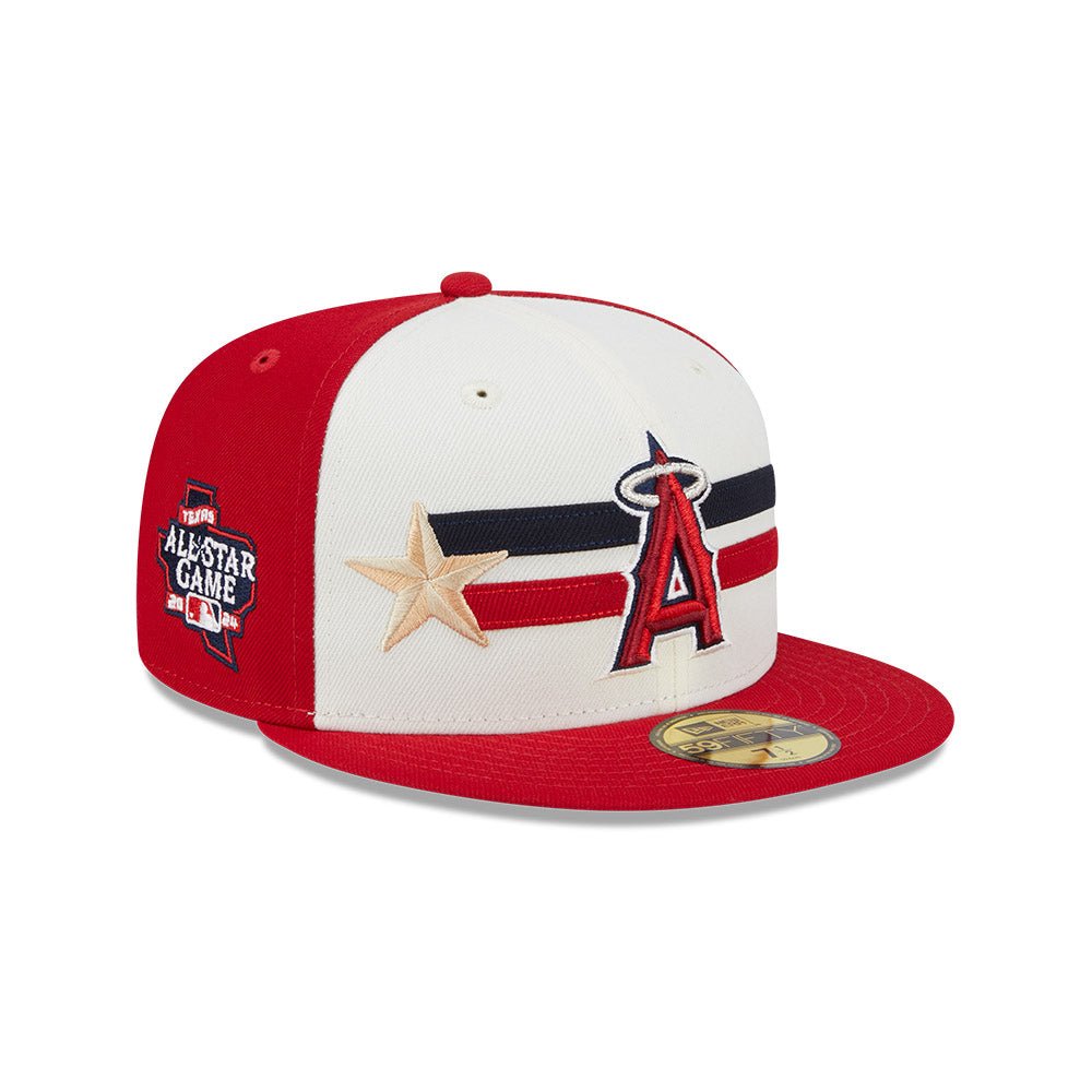 59FIFTY オンフィールド 2024 MLB All-Star Game workout ロサンゼルス・エンゼルス クロームホワイト / レッド