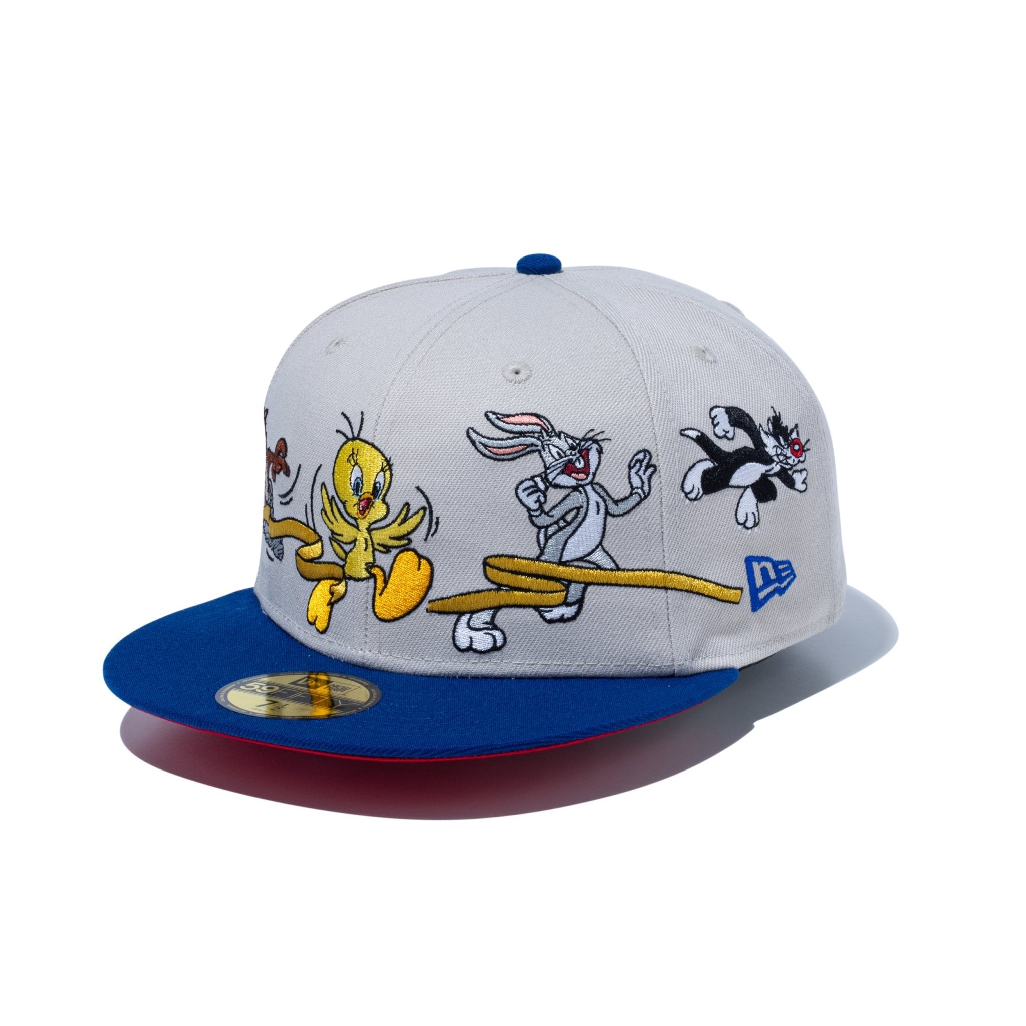 59FIFTY Looney Tunes マルチキャラクター ストーン ブルーバイザー ...