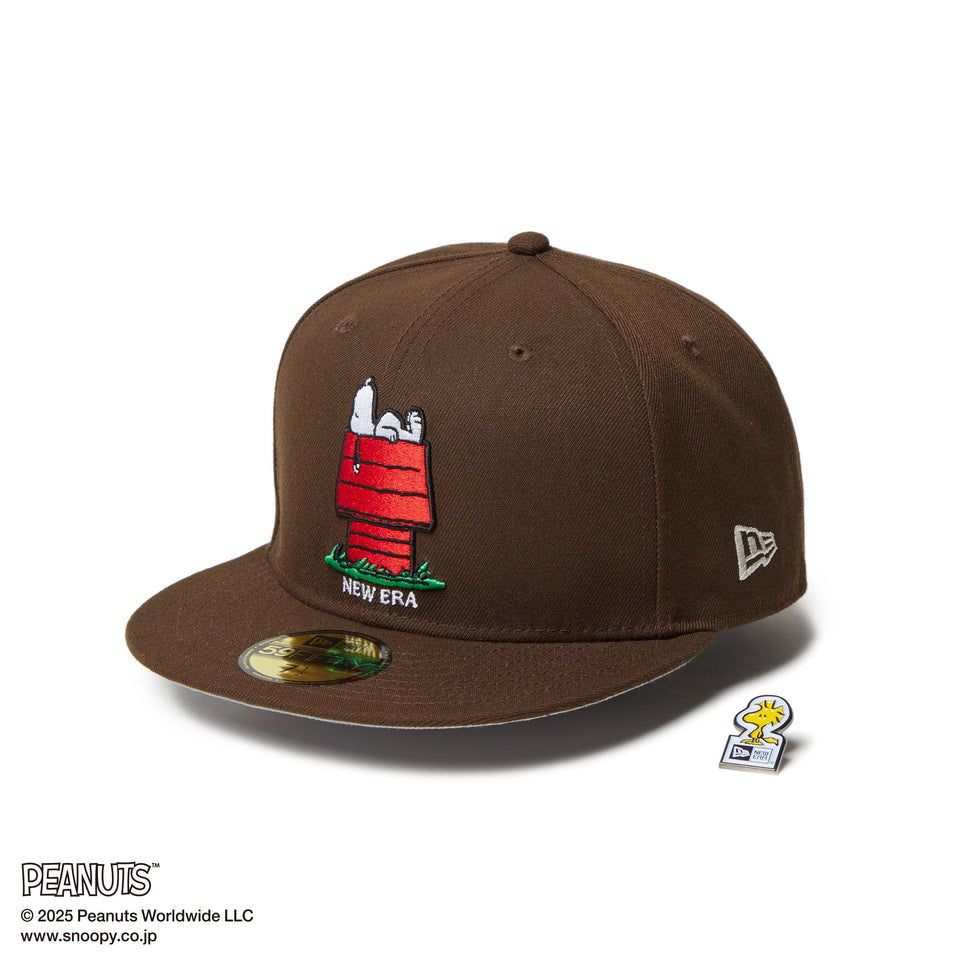 59FIFTY PEANUTS ピーナッツ スヌーピー ウッドストック ピンズ ウォルナット - 14344558 - 700 | NEW ERA ニューエラ公式オンラインストア