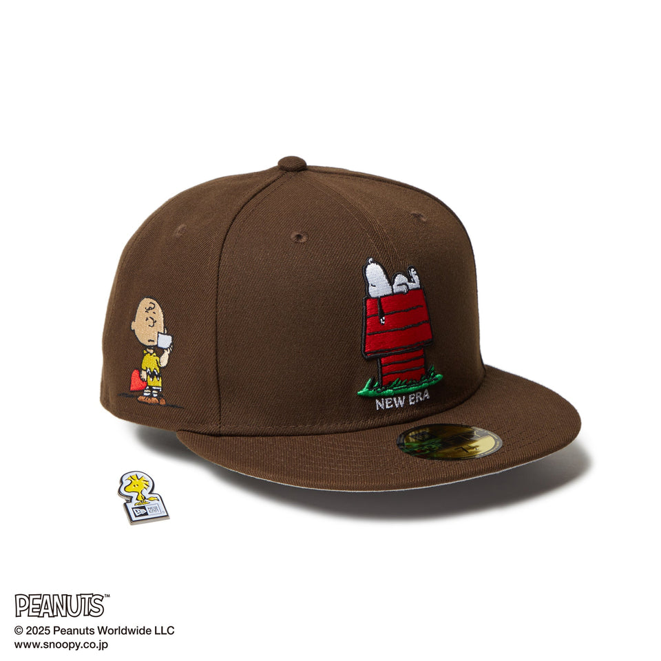 59FIFTY PEANUTS ピーナッツ スヌーピー ウッドストック ピンズ ウォルナット - 14344558 - 700 | NEW ERA ニューエラ公式オンラインストア