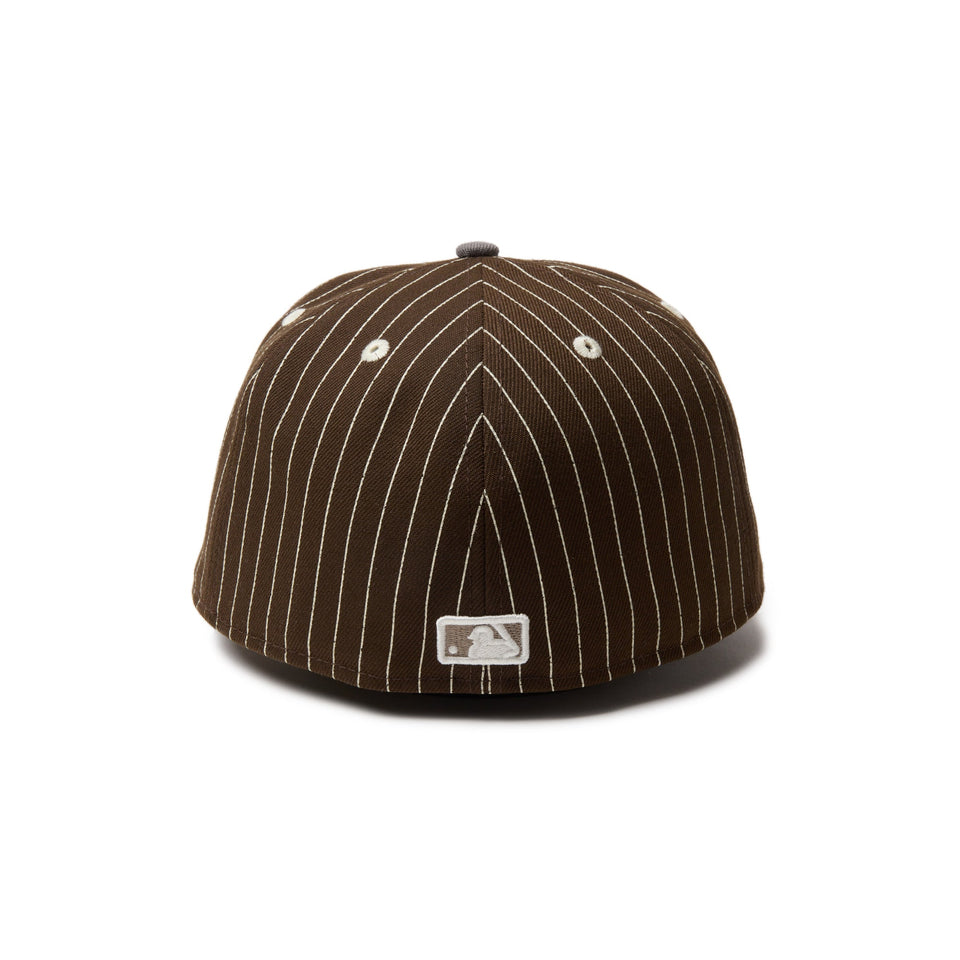 59FIFTY Pinstripe サンディエゴ・パドレス ウォルナット ピューターバイザー | ニューエラオンラインストア