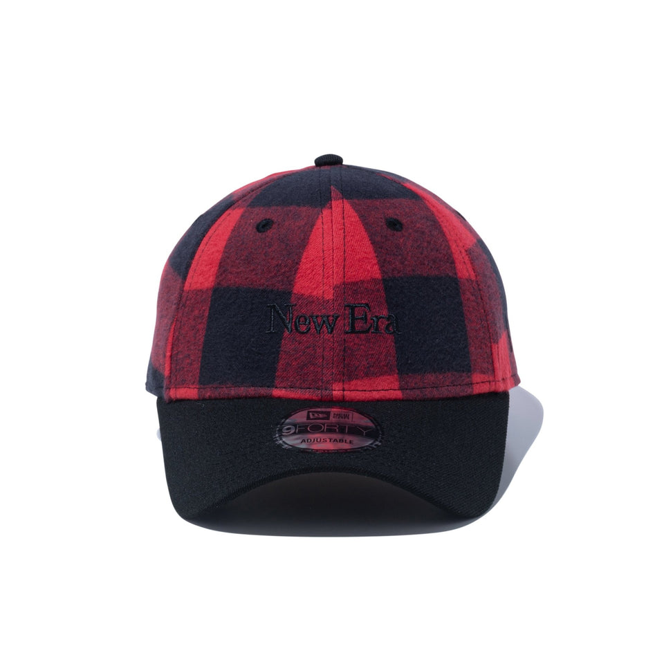 9FORTY Fabric Series バッファロー チェック ブラック × レッド - 14459908 - OSFM | NEW ERA ニューエラ公式オンラインストア