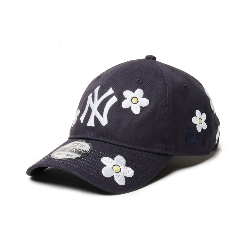 9TWENTY MLB Flower Embroidery ニューヨーク・ヤンキース ネイビー | ニューエラオンラインストア