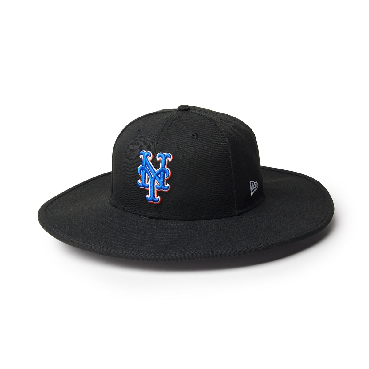 フィッテド ロングブリムハット Fitted Long Brim Hat ニューヨーク・メッツ ブラック | ニューエラオンラインストア