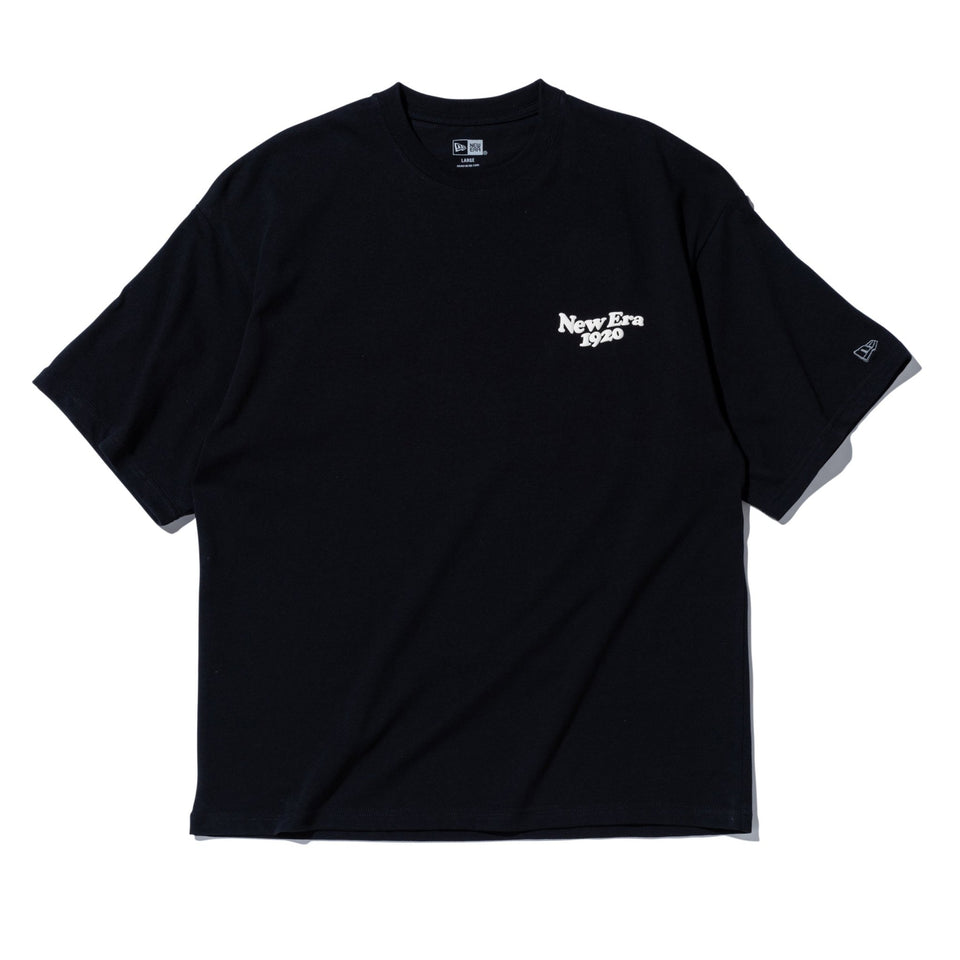 半袖 オーバーサイズド コットン Tシャツ ウェーブロゴ ブラック - 14350894 - S | NEW ERA ニューエラ公式オンラインストア