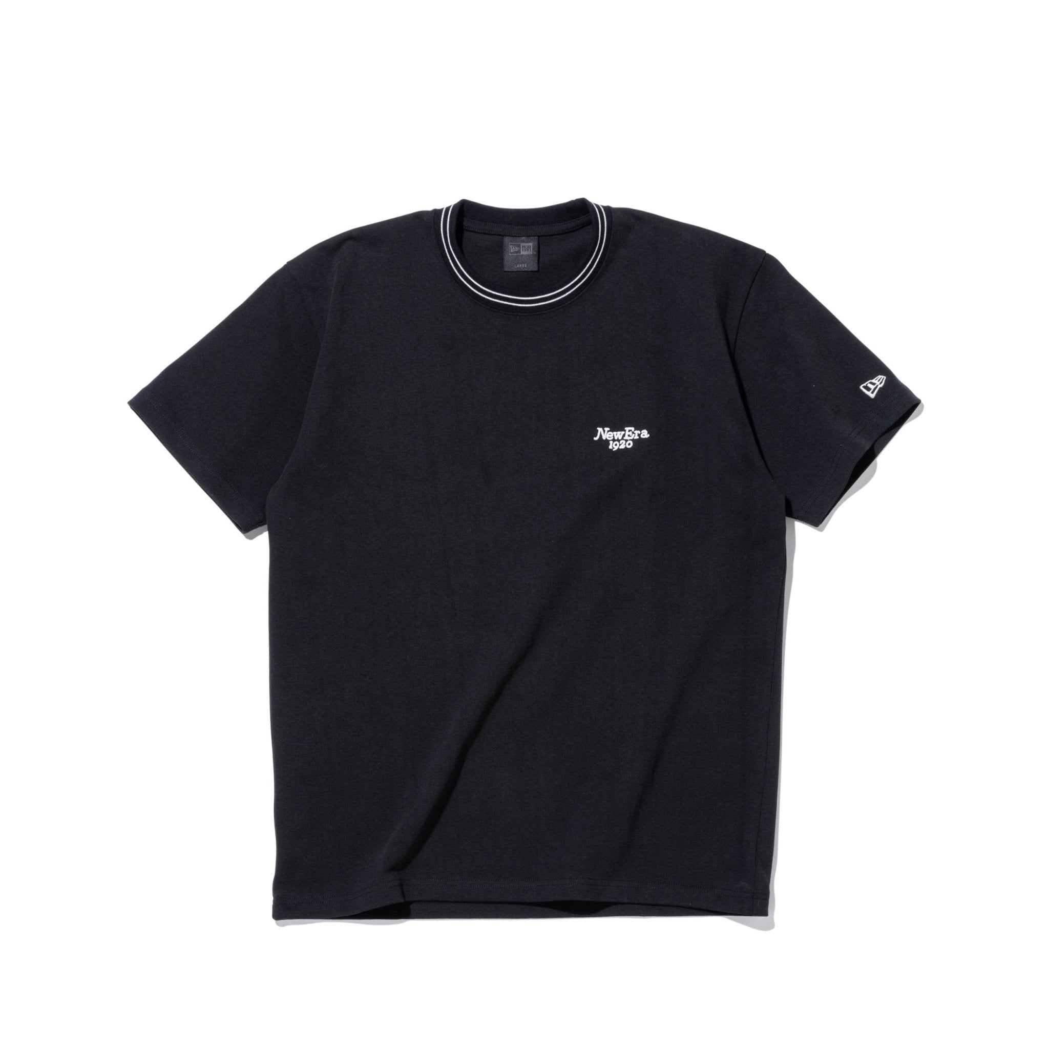 半袖 ヘビーウェイト コットン Tシャツ BLACK LABEL SS24 ミニロゴ ブラック | ニューエラオンラインストア