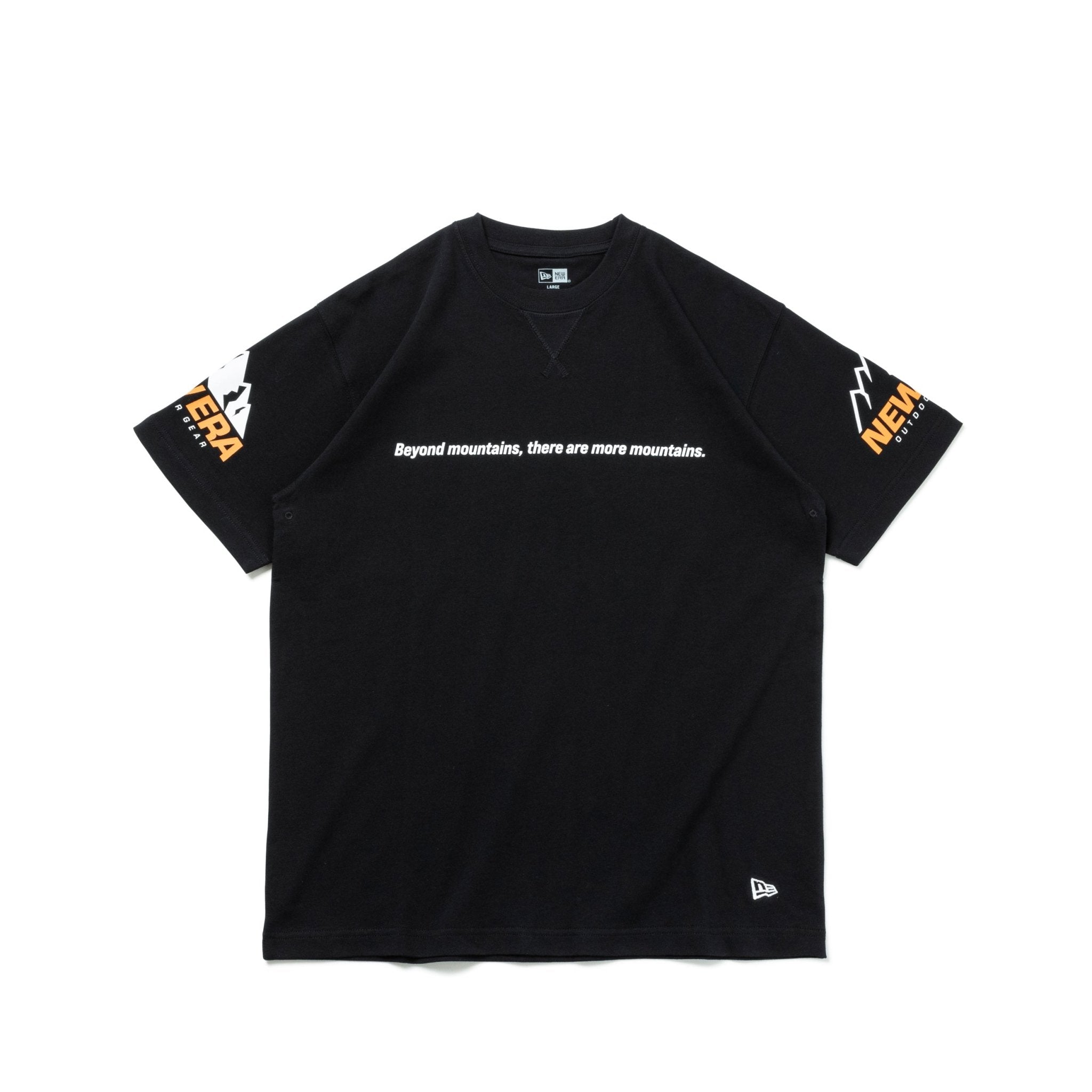 半袖 コットン Tシャツ NEW ERA OUTDOOR GEAR Sleeve Logo ブラック 