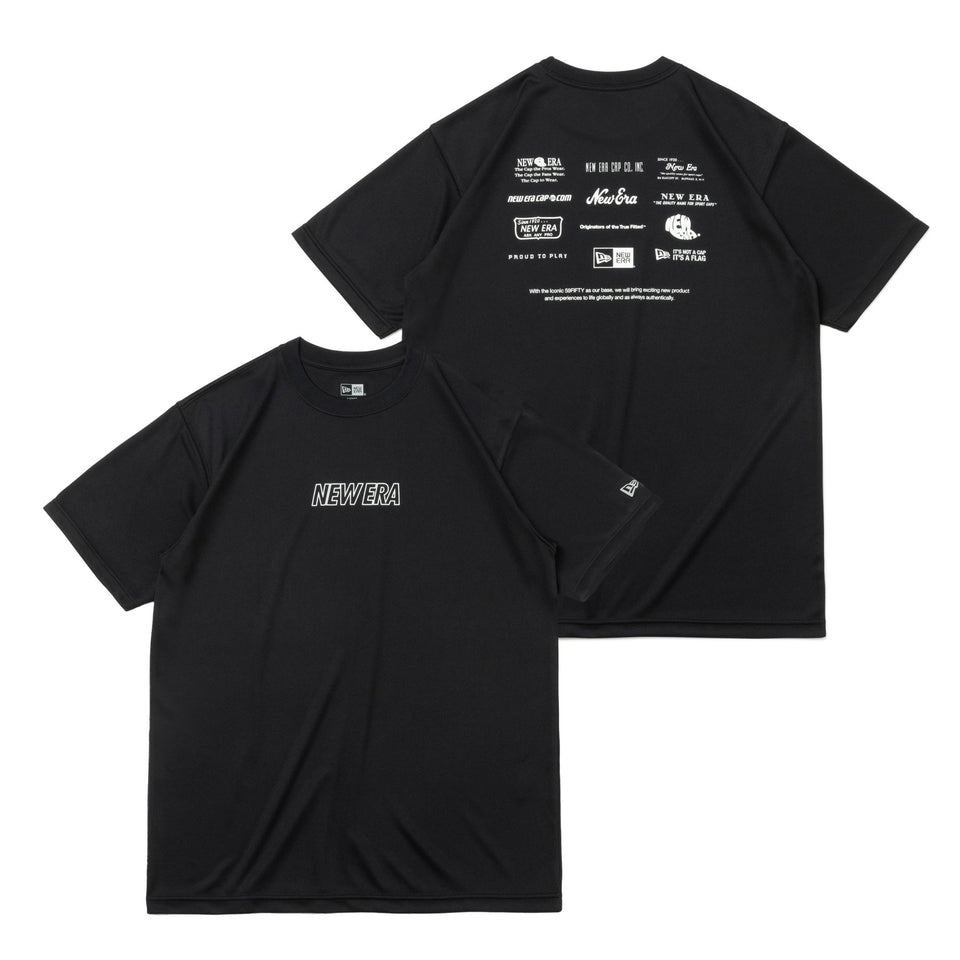 半袖 テック Tシャツ リアクラシックロゴ ブラック 【 Performance Apparel 】 | ニューエラオンラインストア