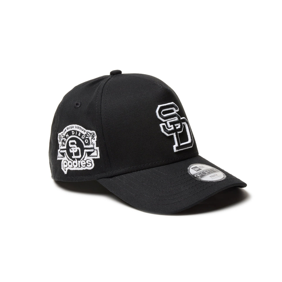 Youth 9FORTY A - Frame Black & White サンディエゴ・パドレス クーパーズタウン ブラック - 14325192 - YTH | NEW ERA ニューエラ公式オンラインストア