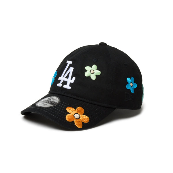 Youth 9TWENTY MLB Flower Embroidery ロサンゼルス・ドジャース ブラック | ニューエラオンラインストア