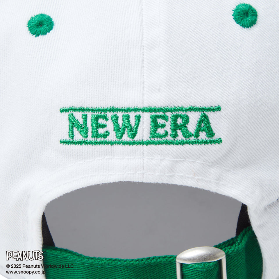 Youth 9TWENTY PEANUTS ピーナッツ ロゴ ホワイト ケリーグリーンバイザー - 14344465 - YTH | NEW ERA ニューエラ公式オンラインストア