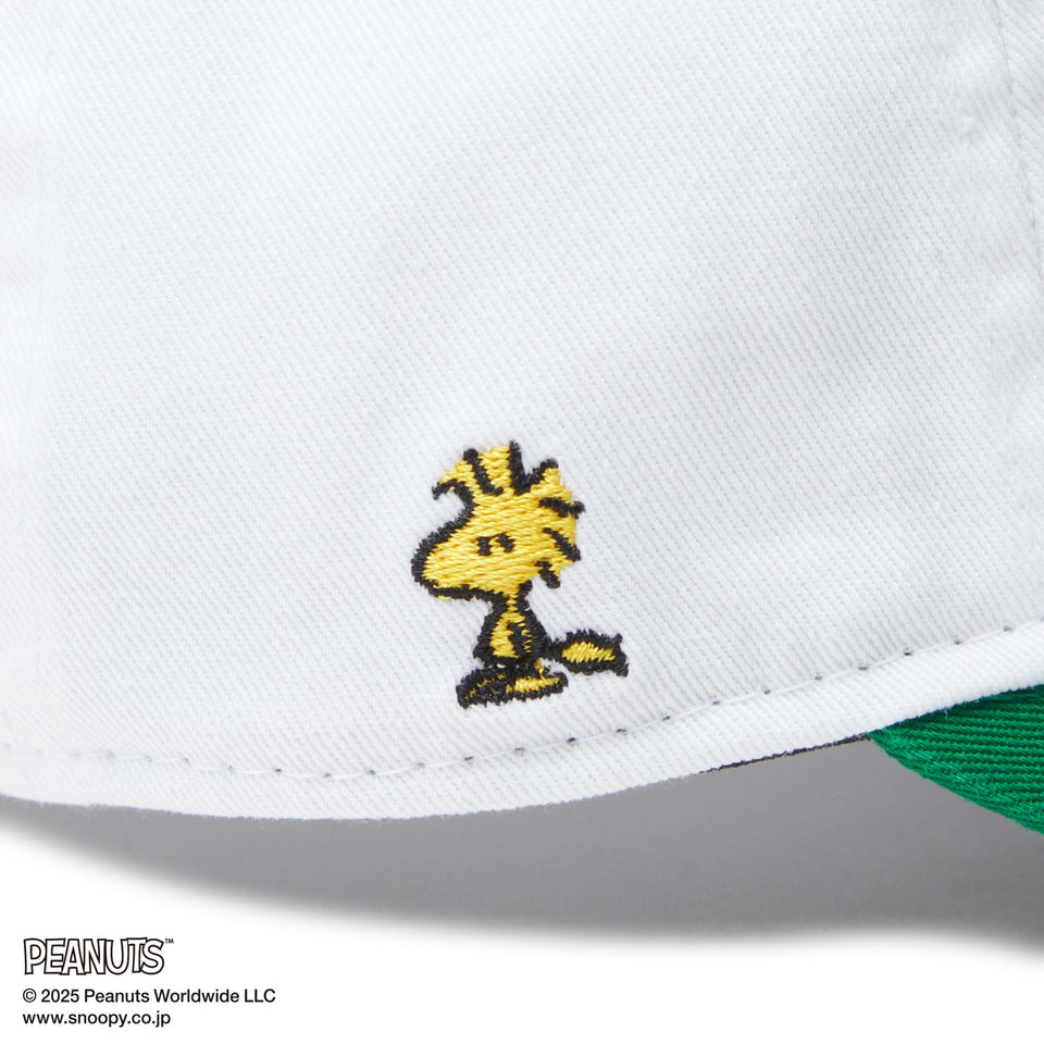 Youth 9TWENTY PEANUTS ピーナッツ ロゴ ホワイト ケリーグリーンバイザー - 14344465 - YTH | NEW ERA ニューエラ公式オンラインストア