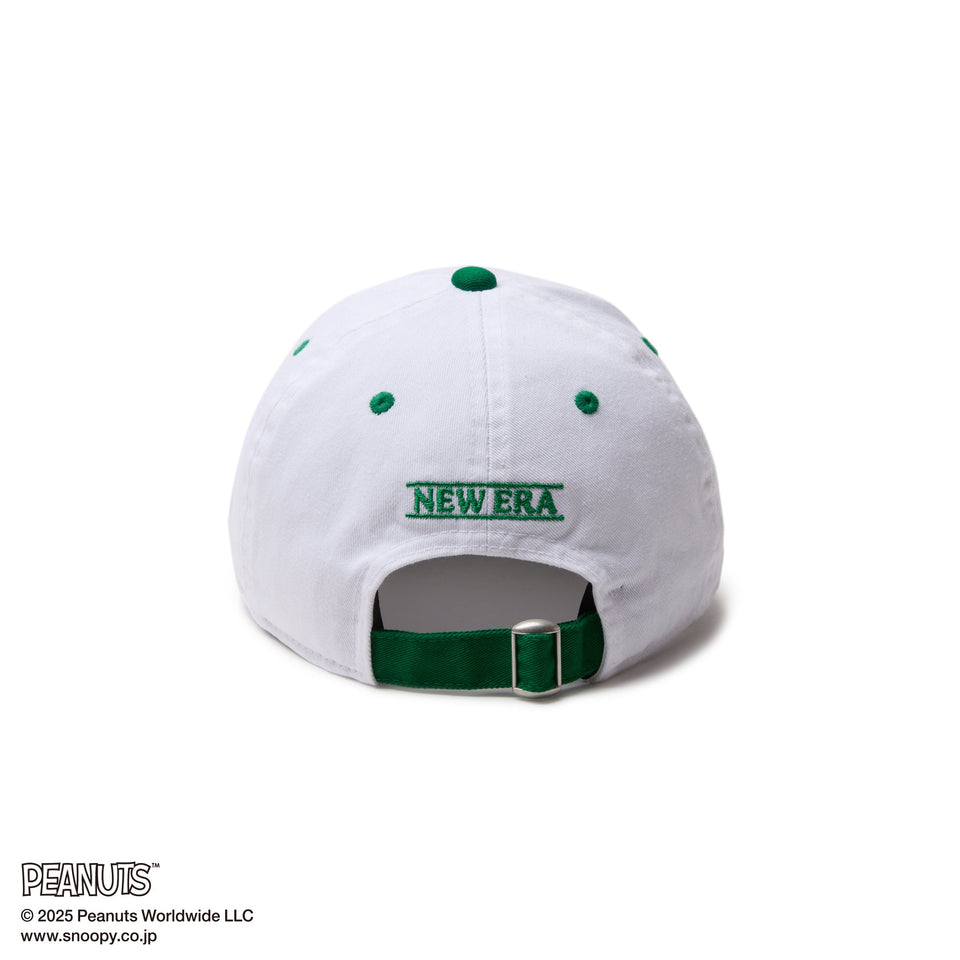 Youth 9TWENTY PEANUTS ピーナッツ ロゴ ホワイト ケリーグリーンバイザー - 14344465 - YTH | NEW ERA ニューエラ公式オンラインストア