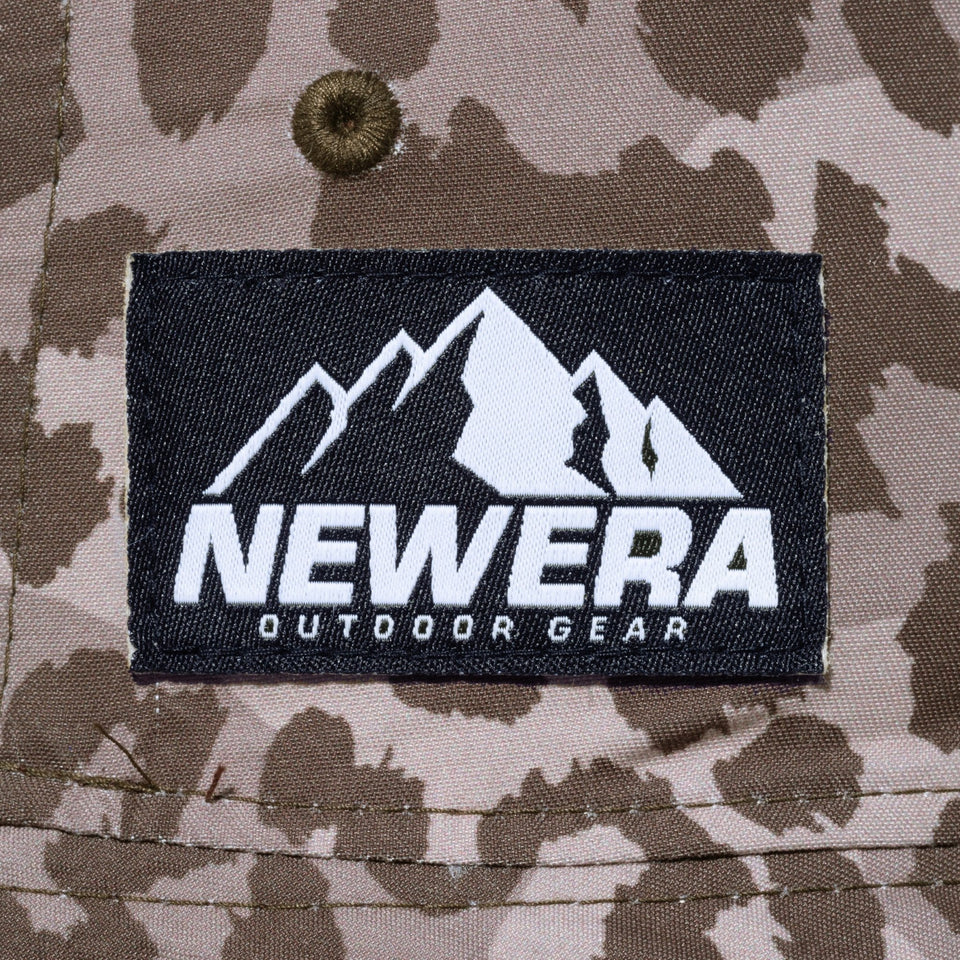 バケット01 リバーシブル Leopard Camo Mountain Logo Label バーント