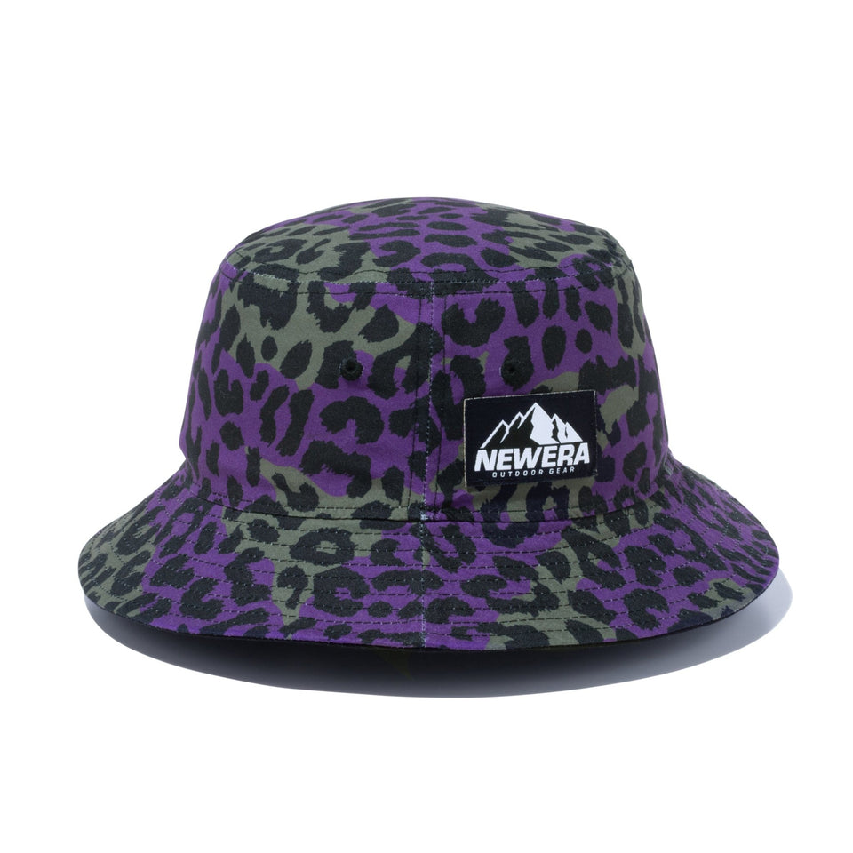 バケット01 リバーシブル Leopard Camo Mountain Logo Label ブラック