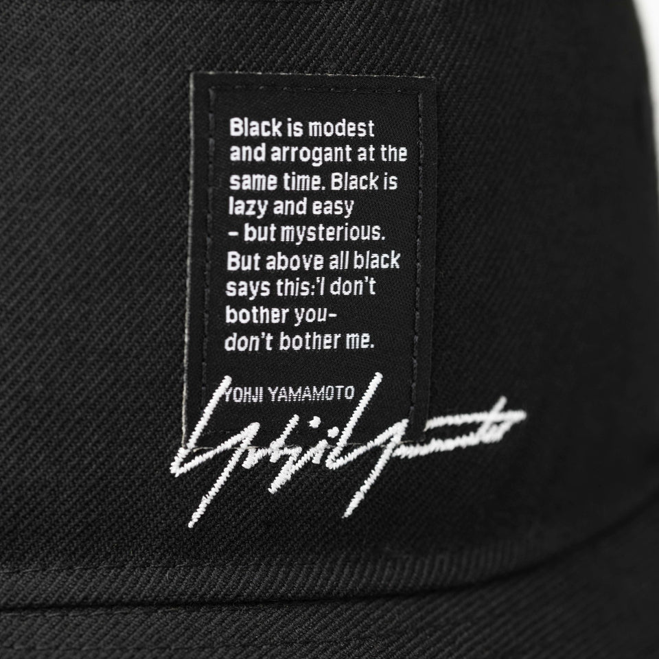 バケット01 Yohji Yamamoto FW22 シグネチャーロゴ 織ネーム ブラック 