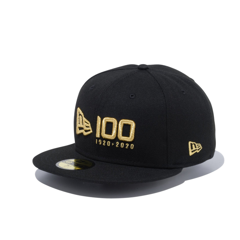 ストア限定】 59FIFTY ニューエラ 100周年ロゴ フロント ブラック