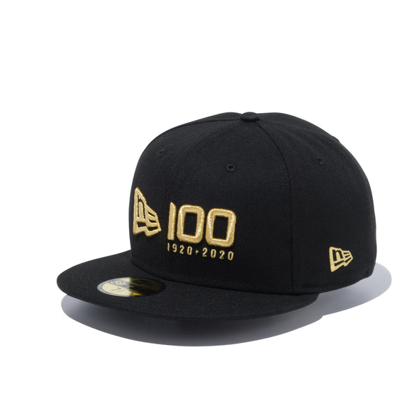 【ストア限定】 59FIFTY ニューエラ 100周年ロゴ フロント ブラック