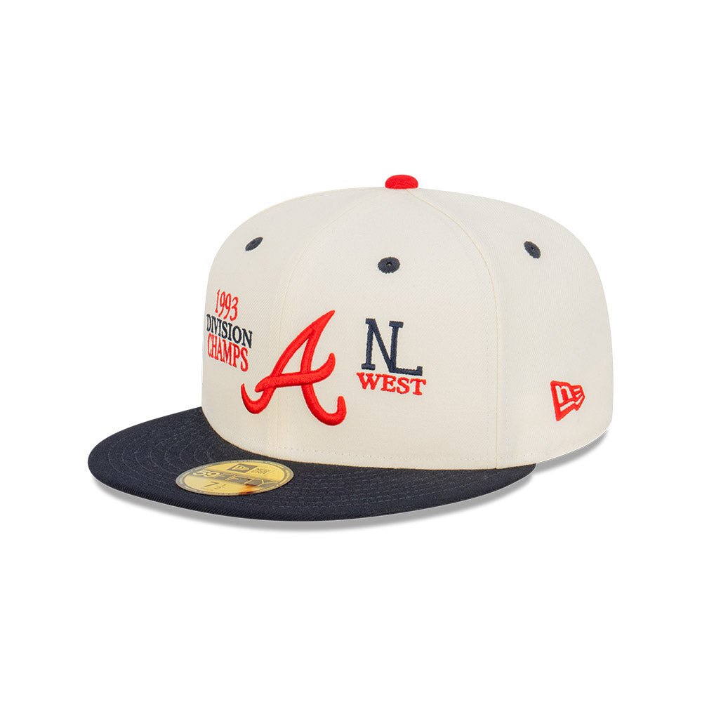 59FIFTY '93 Division Champs アトランタ・ブレーブス クロームホワイト グレーアンダーバイザー