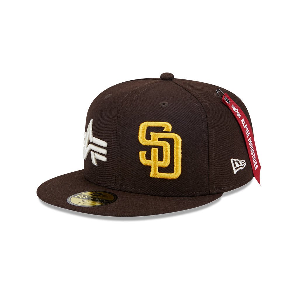 59FIFTY Alpha Industries x MLB サンディエゴ・パドレス ブラウン グレーアンダーバイザー