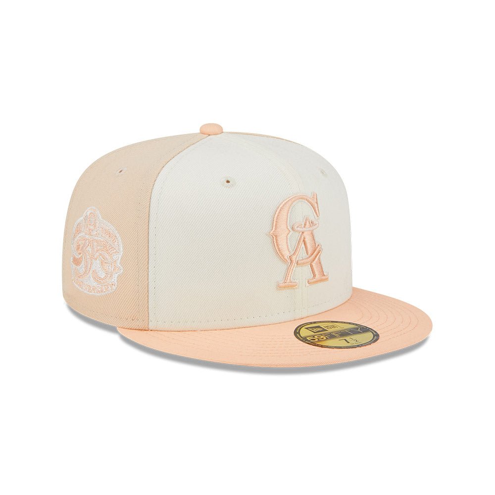 美色入手困難】NEW ERA エンゼルス 59fifty ベージュ × ピンクベージュ