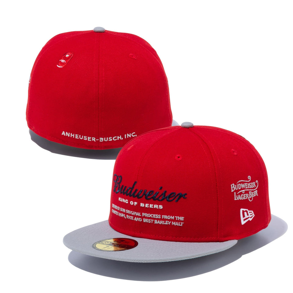 59FIFTY Budweiser バドワイザー ラベルロゴ スカーレット