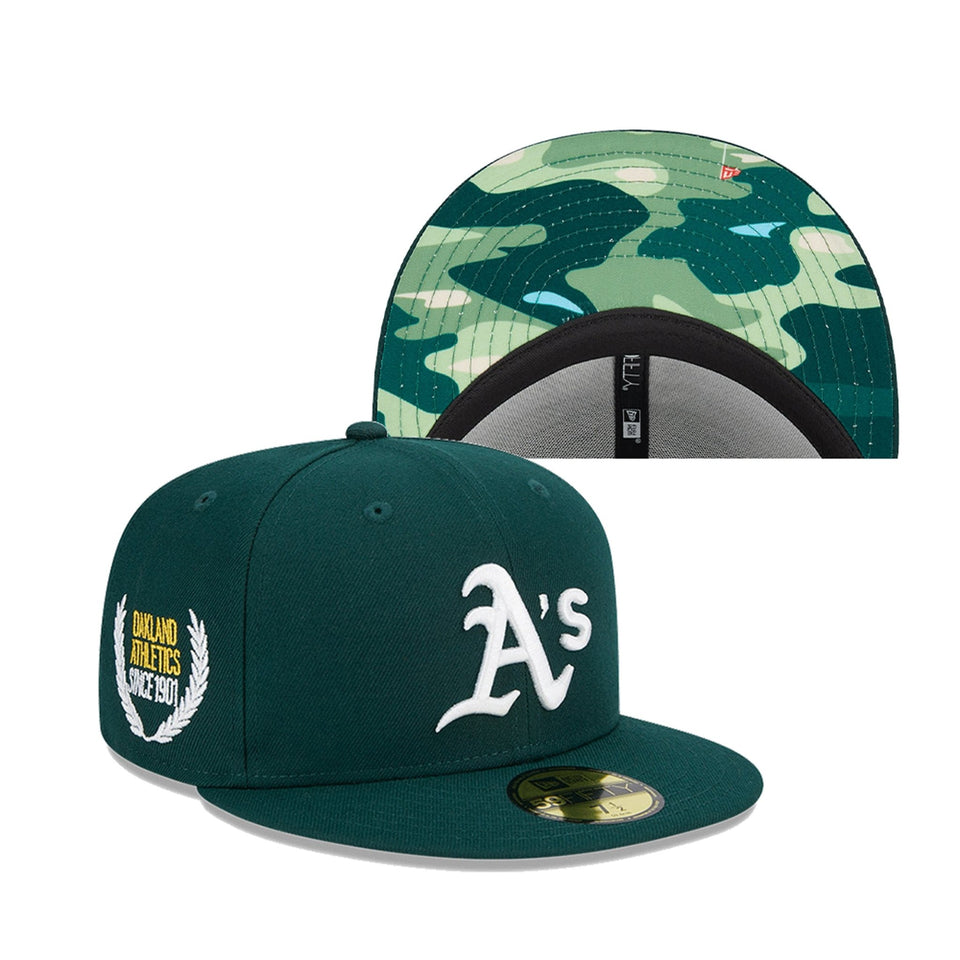 59FIFTY Camo Under Visor オークランド・アスレチックス グリーン