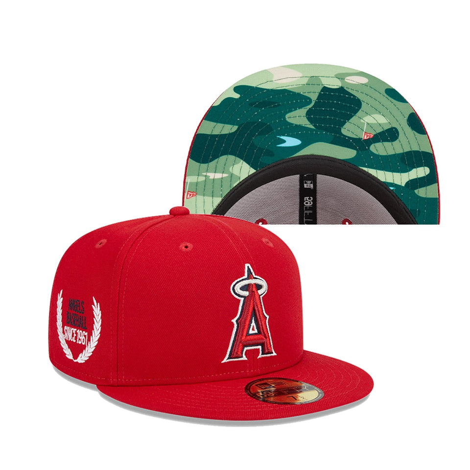 59FIFTY Camo Under Visor ロサンゼルス・エンゼルス レッド カモ