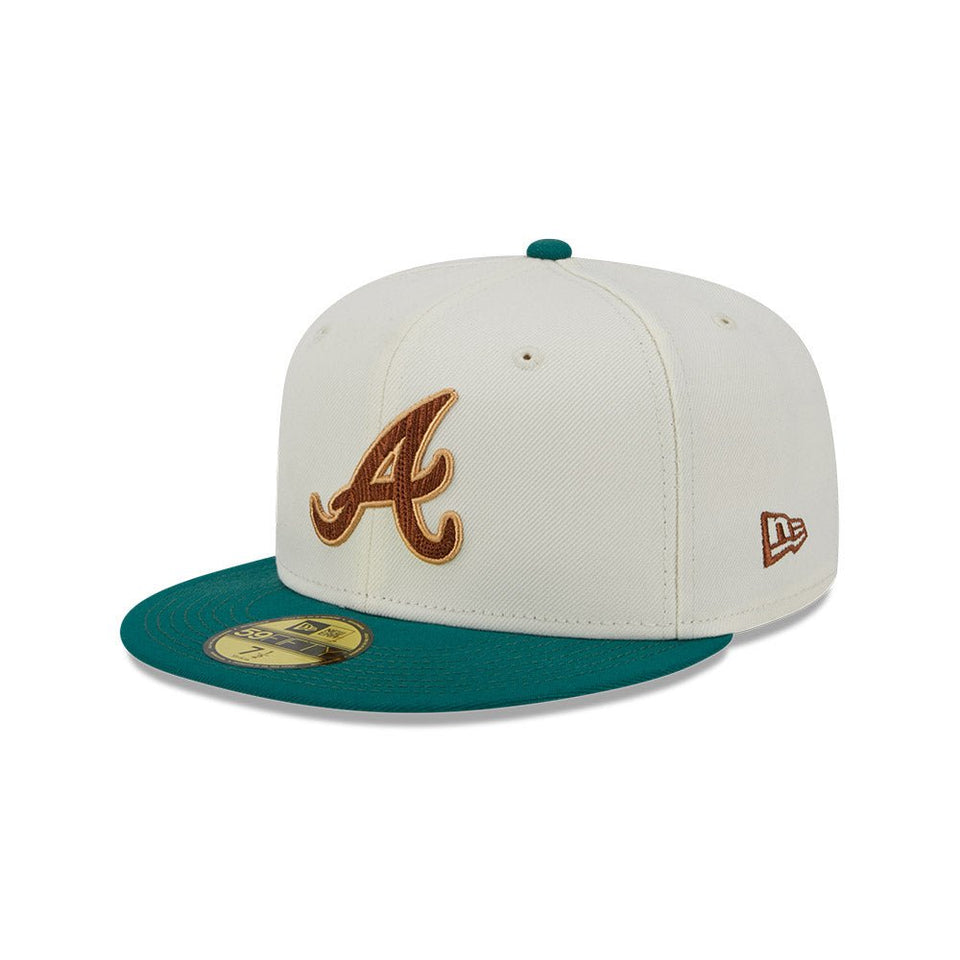 59FIFTY Camp アトランタ・ブレーブス クーパーズタウン クロームホワイト グレーアンダーバイザー