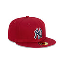 59FIFTY Chain Stitch ニューヨーク・ヤンキース カーディナル - 13577650-700 | NEW ERA ニューエラ公式オンラインストア