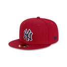 59FIFTY Chain Stitch ニューヨーク・ヤンキース カーディナル - 13577650-700 | NEW ERA ニューエラ公式オンラインストア