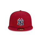 59FIFTY Chain Stitch ニューヨーク・ヤンキース カーディナル - 13577650-700 | NEW ERA ニューエラ公式オンラインストア